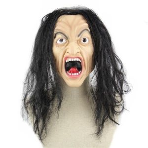 Crazed Screaming Man  Mask Halloween Fancy Dress Costume 