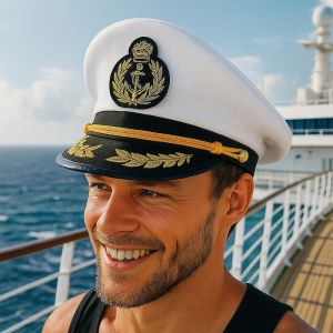 Captain Party Hats for Hen, Stag & Festival Fun - White Nautical Captain Hat