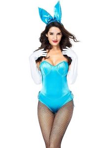 Sexy Blue Bunny Fancy Dress Costume – Size UK 8