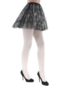 Adult - Silver & Black Spider Web Halloween Tutu Skirt