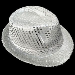 silver sequin gangster hat