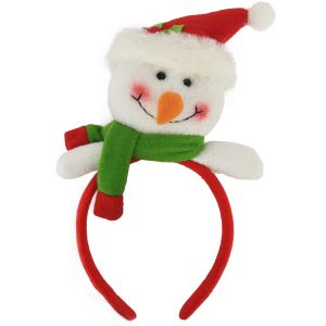 Snowman Toy With Green Scarf Christmas Headband