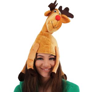 Soft Rudolph Christmas Hat with Legs