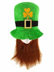 St Patrick’s Day Lucky Leprechaun Green Hat and Ginger Beard