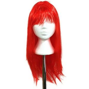 Glitzy Straight Wig Red