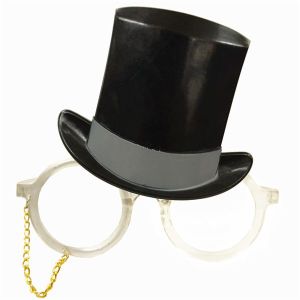 Toffs Top Hat & Silver Monocle Sunglasses