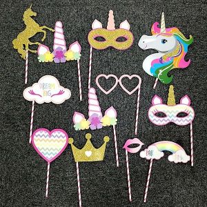 Pack of Ready Made, Magical Unicorn Props On Sticks