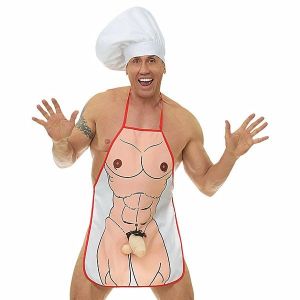 Naughty Nude Naked Chef Willy Apron