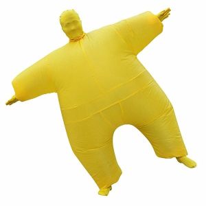 Yellow Super Sumo Jumbo Morf Inflatable Fancy Dress Costume