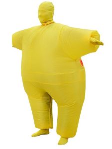 Yellow Super Sumo Jumbo Morf Inflatable Fancy Dress Costume