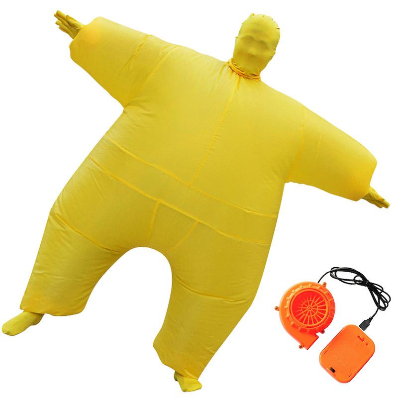 Yellow Adult Inflatable Fat Chub Mega Suit - Blow Up Second Skin ...