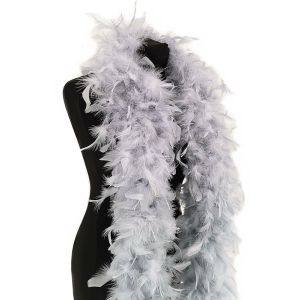 Deluxe Silver Grey Feather Boa – 100g -180cm
