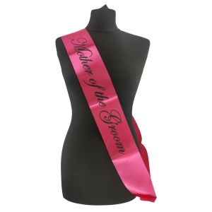 Hot Pink With Black Writing ‘Mother Of The Groom’ Sash