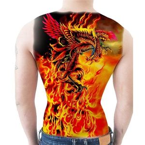 Fiery Phoenix Full Back Temporary Tattoo Body Art Transfer No. 54