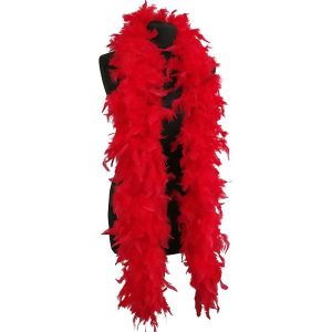 Luxury Red Feather Boa – 80g -180cm 