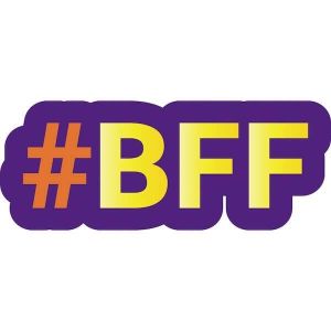 #BFF Trending Hashtag Oversized Photo Booth PVC Word Board Sign