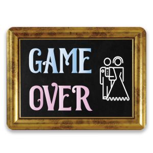 ‘Game Over' Rectangle UV Printed Word Board Photo Booth Sign Prop