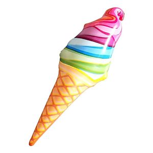  Inflatable Rainbow-Coloured Ice Cream Cone