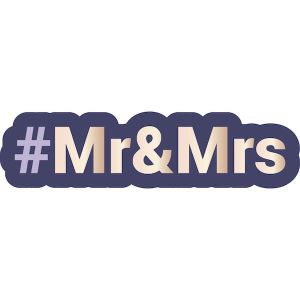 #MR&MRS Trending Hashtag Oversized Photo Booth PVC Word Board Sign