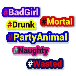 #PARTYPACK Trending Hashtag Oversized Multi-Pack Photo Booth PVC Word Board Signs
