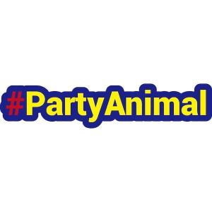 #PARTYANIMAL Trending Hashtag Oversized Photo Booth PVC Word Board Sign