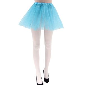 Adult - Blue Tutu Skirt with Silver Stars 