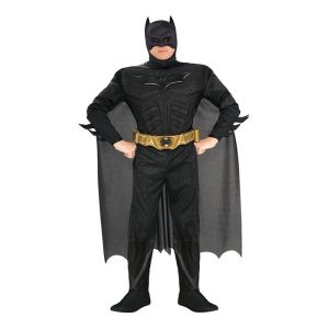 Adult Deluxe Batman Muscle Chest DC Fancy Dress Costume Size M