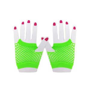 Adult Green Fish Net Short Gloves