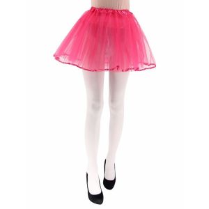 Adult - Hot Pink Tutu Skirt with Ribbon Trim 