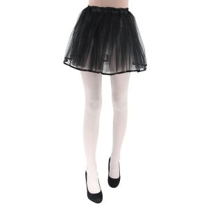 Adult - Black Tutu Skirt with Ribbon Trim
