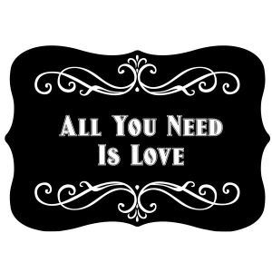 ‘All You Need Is Love’ Vintage Style Valentine Photo Booth Prop