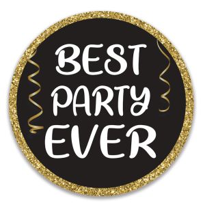 ‘Best Party Ever' Circular UV Printed Word Board Photo Booth Sign Prop