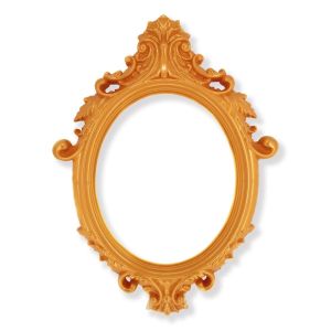 Lightweight Antique Look Plastic Posing Frame – Gold Large Oval