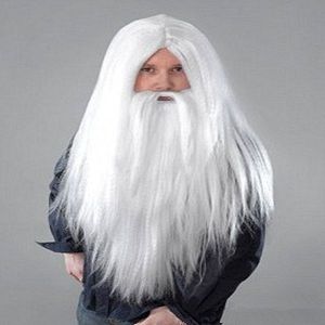 Big White Santa Hair and Beard Wig