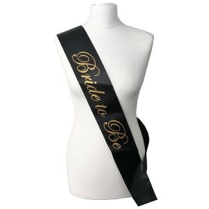 Black With Gold Writing ‘Bride To Be’ Sash