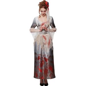 Bloody Hands Stained Women’s Vintage Style Halloween Fancy Dress Costume Large