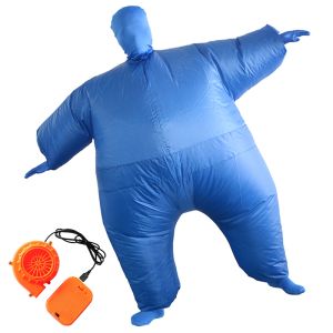 Blue Super Sumo Jumbo Morf Inflatable Fancy Dress Costume