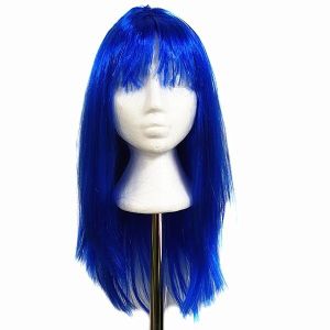 Glitzy Straight Wig Blue