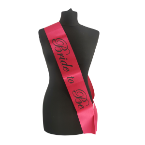 Hot Pink With Black Writing ‘Bride To Be’ Sash