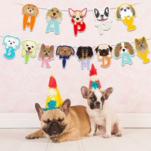 Cartoon Dog Print Pet Birthday Decoration 13pcs 