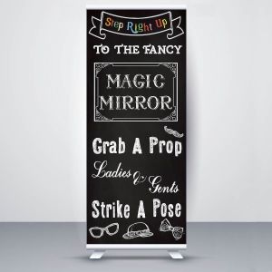 Black Chalk Style 'Magic Mirror' Pop Up Roller Banner