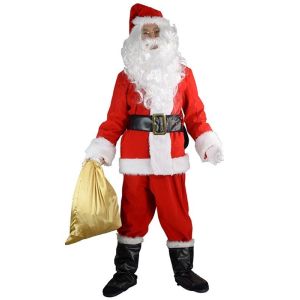 Deluxe Santa Claus Fancy Dress Costume L 165-175cm