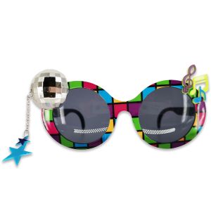 80’s Disco Ball Musical Notes Fun Sunglasses