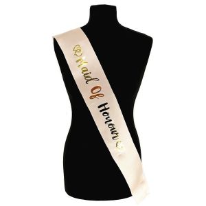 Champagne With Gold Foil ‘Maid Of Honour’ Sash