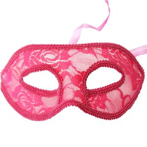Hot Pink Lace Masquerade Mask