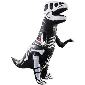 Extinct Dinosaur T-Rex Skeleton Inflatable Halloween Fancy Dress Costume