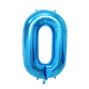 Extra Large size 40 Inch Inflatable Blue Balloon Number 0
