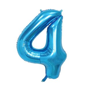 Extra Large size 40 Inch Inflatable Blue Balloon Number 4