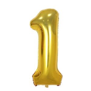 Extra Large size 40 Inch Inflatable Gold Balloon Number 1