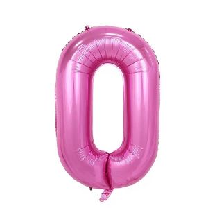 Extra Large size 40 Inch Inflatable Pink Balloon Number 0